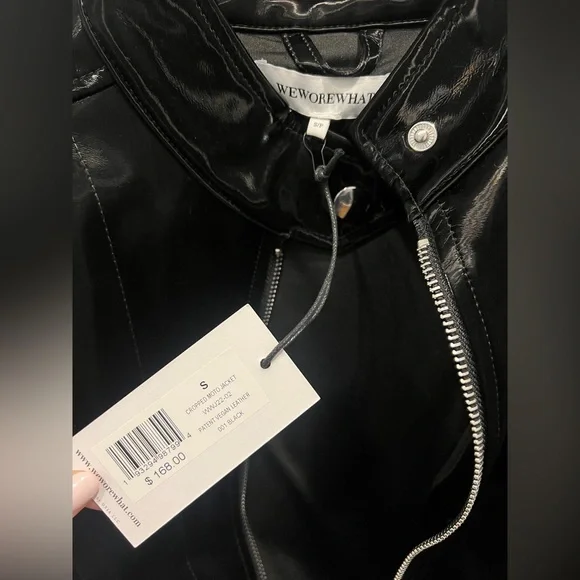 WeWoreWhat Cropped Motto Women's Jacket - Picture 2 of 2